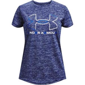 imageUnder Armour Girls Tech Big Logo Twist Short Sleeve TShirt456 Bauhaus Blue   White