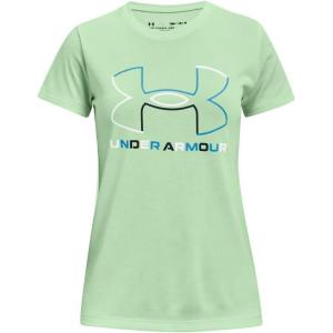 imageUnder Armour Girls Tech Big Logo Twist Short Sleeve TShirtAqua Foam 335Radar Blue