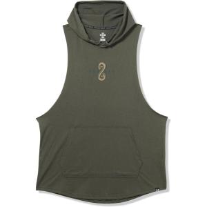imageUnder Armour Mens Project Rock Snake Sleeveless Hoodie310 Baroque Green  Bayou  White