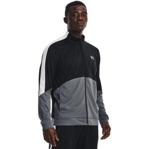 imageUnder Armour Mens Tricot Fashion Jacket001 Black  Pitch Gray  White