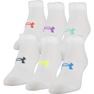 imageUnder Armour Womens Essential Lightweight Low Cut Socks 6PairsWhite
