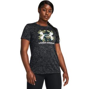 imageUnder Armour Womens Flower Tech Twist Short Sleeve T Shirt001 Black   White