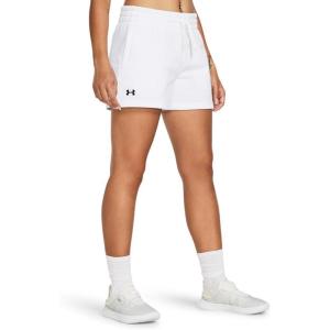 imageUnder Armour Womens Rival Fleece Shorts100 White   Black