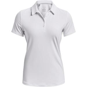 imageUnder Armour Womens Zinger Short Sleeve Polo100 White  Halo Gray  Metallic Silver