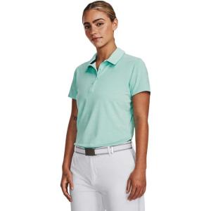 imageUnder Armour Womens Zinger Short Sleeve Polo361 Neo Turquoise  Midnight Navy  Metallic Silver
