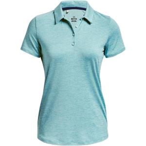 imageUnder Armour Womens Zinger Short Sleeve Polo421 Blue Foam  White  Metallic Silver