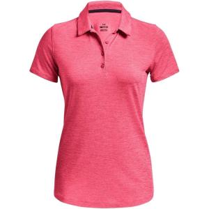 imageUnder Armour Womens Zinger Short Sleeve Polo853 Perfection  Pink Shock  Metallic Silver