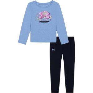 imageUnder Armour girls Long Sleeve Shirt and Legging Set Durable Stretch and LightweightHorizon Blue Hiker