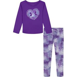 imageUnder Armour girls Long Sleeve Shirt and Legging Set Durable Stretch and LightweightLavish Purple