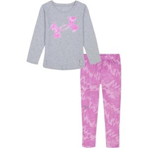 imageUnder Armour girls Long Sleeve Shirt and Legging Set Durable Stretch and LightweightMod GrayPinktunic