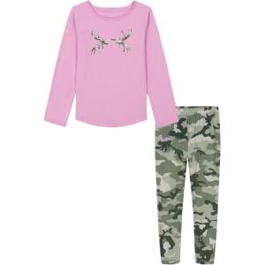 imageUnder Armour girls Long Sleeve Shirt and Legging Set Durable Stretch and LightweightPink DawnCamo Legging