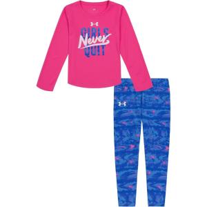 imageUnder Armour girls Long Sleeve Shirt and Legging Set Durable Stretch and LightweightRebel Pink Speckle
