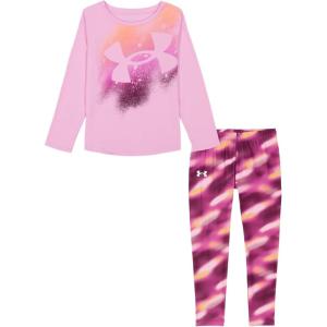 imageUnder Armour girls Long Sleeve Shirt and Legging Set Durable Stretch and LightweightStellar Pink