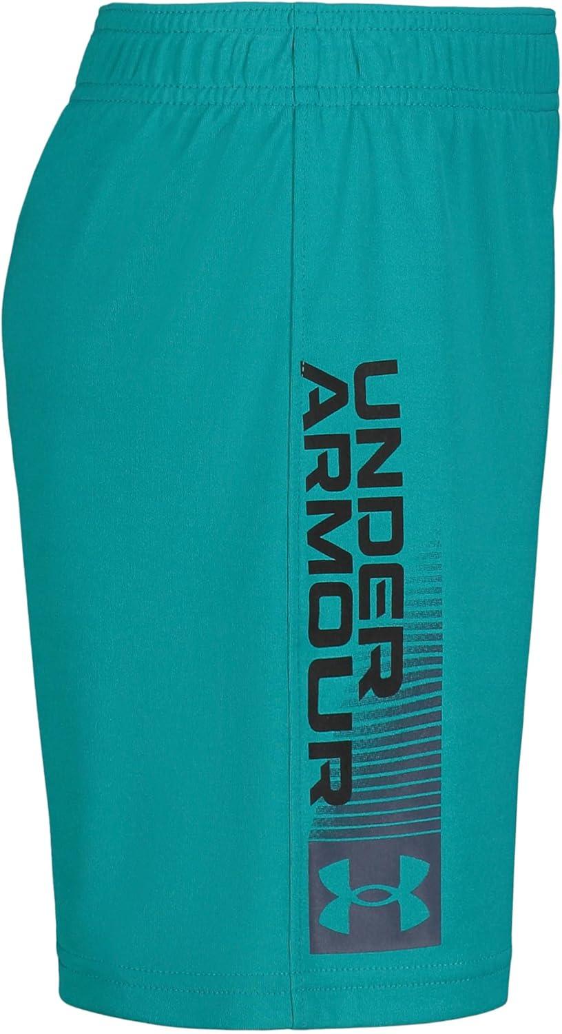 imageUnder Armour Boys Prototype Short Elastic Waistband Soft ampamp ComfortableCircuit Teal  Wordmark