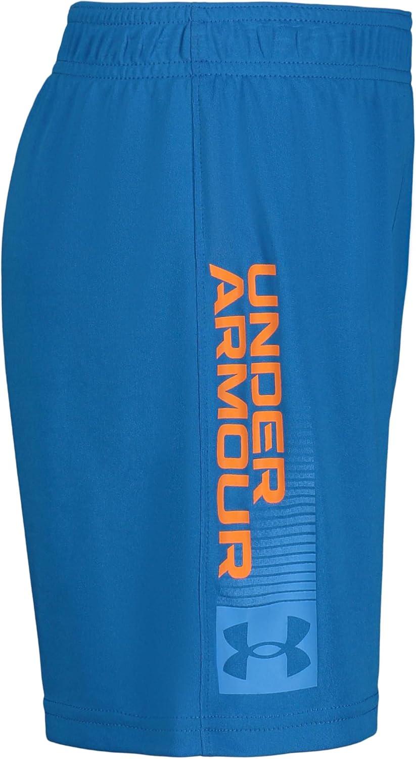 imageUnder Armour Boys Prototype Short Elastic Waistband Soft ampamp ComfortablePhoton Blue  Wordmark