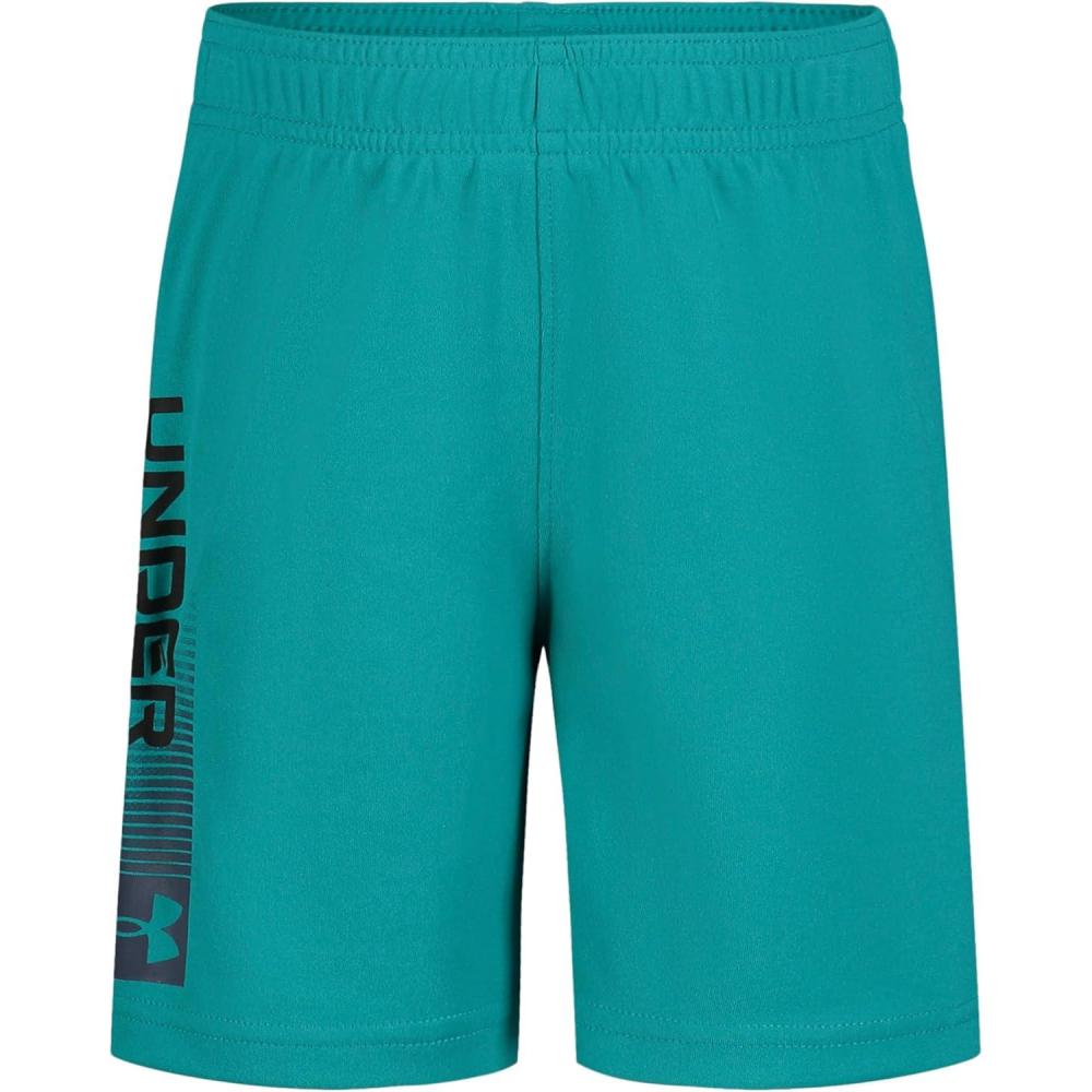 imageUnder Armour Boys Prototype Short Elastic Waistband Soft ampamp ComfortableCircuit Teal  Wordmark