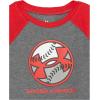 imageUnder Armour Boys Classic Core Logo TShirt Wordmark Print ampamp Baseball Designs Crew NeckPitch Gray Striker