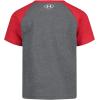 imageUnder Armour Boys Classic Core Logo TShirt Wordmark Print ampamp Baseball Designs Crew NeckPitch Gray Striker