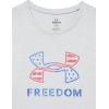 imageUnder Armour Girls Freedom Foil Short Sleeve T Shirt011 Mod Gray Light Heather   Royal