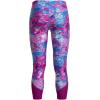 imageUnder Armour Girls HeatGear Printed Ankle Crop Legging465 Water   White