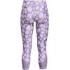 imageUnder Armour Girls HeatGear Printed Ankle Crop LeggingPlanet Purple 577Halo Gray