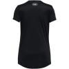 imageUnder Armour Girls Tech Block Logo Short Sleeve T Shirt001 Black   White