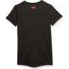 imageUnder Armour Girls Tech Print Big Logo Short Sleeve Crew001 Black  Fade  Rebel Pink