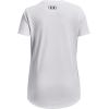 imageUnder Armour Girls Tech Print Big Logo Short Sleeve Crew101 White   Black