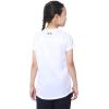 imageUnder Armour Girls Tech Print Big Logo Short Sleeve Crew103 White  Black  Rebel Pink