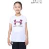 imageUnder Armour Girls Tech Print Big Logo Short Sleeve Crew103 White  Black  Rebel Pink