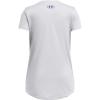 imageUnder Armour Girls Tech Twist Wordmark Logo Short Sleeve T Shirt100 White   Tech Blue