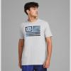imageUnder Armour Mens Freedom Graphic Short Sleeve TShirt by 1775011 Mod Gray   Photon Blue