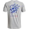 imageUnder Armour Mens Freedom Graphic Short Sleeve TShirt by 1775011 Mod Gray Light Heather   Royal