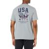 imageUnder Armour Mens Freedom Graphic Short Sleeve TShirt by 1775035 Steel Light Heather   Blackout Navy