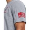 imageUnder Armour Mens Freedom Graphic Short Sleeve TShirt by 1775035 Steel Medium Heather   Red