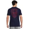 imageUnder Armour Mens Freedom Graphic Short Sleeve TShirt by 1775410 Midnight Navy   Red