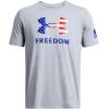 imageUnder Armour Mens Freedom Graphic Short Sleeve TShirt035 Steel Medium Heather  Royal  Logo