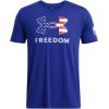 imageUnder Armour Mens Freedom Graphic Short Sleeve TShirt400 Royal  Mod Gray  Logo