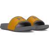 imageUnder Armour Mens Ignite Select Slide Sandal104 Titan GrayGolden YellowAnthracite
