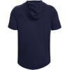 imageUnder Armour Mens Rival Terry ShortSleeve Hoodie410 Midnight Navy   Onyx White