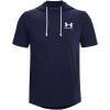 imageUnder Armour Mens Rival Terry ShortSleeve Hoodie410 Midnight Navy   Onyx White