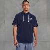 imageUnder Armour Mens Rival Terry ShortSleeve Hoodie410 Midnight Navy   Onyx White
