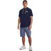 imageUnder Armour Mens Rival Terry ShortSleeve Hoodie410 Midnight Navy   Onyx White