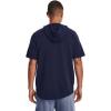 imageUnder Armour Mens Rival Terry ShortSleeve Hoodie410 Midnight Navy   Onyx White