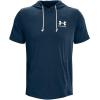 imageUnder Armour Mens Rival Terry ShortSleeve Hoodie437 Petrol Blue   Onyx White