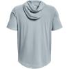 imageUnder Armour Mens Rival Terry ShortSleeve Hoodie465 Harbor Blue   Onyx White