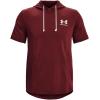 imageUnder Armour Mens Rival Terry ShortSleeve Hoodie690 Chestnut Red   Onyx White