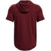 imageUnder Armour Mens Rival Terry ShortSleeve Hoodie690 Chestnut Red   Onyx White