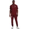 imageUnder Armour Mens Rival Terry ShortSleeve Hoodie690 Chestnut Red   Onyx White