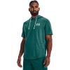 imageUnder Armour Mens Rival Terry ShortSleeve Hoodie722 Coastal Teal   Onyx White